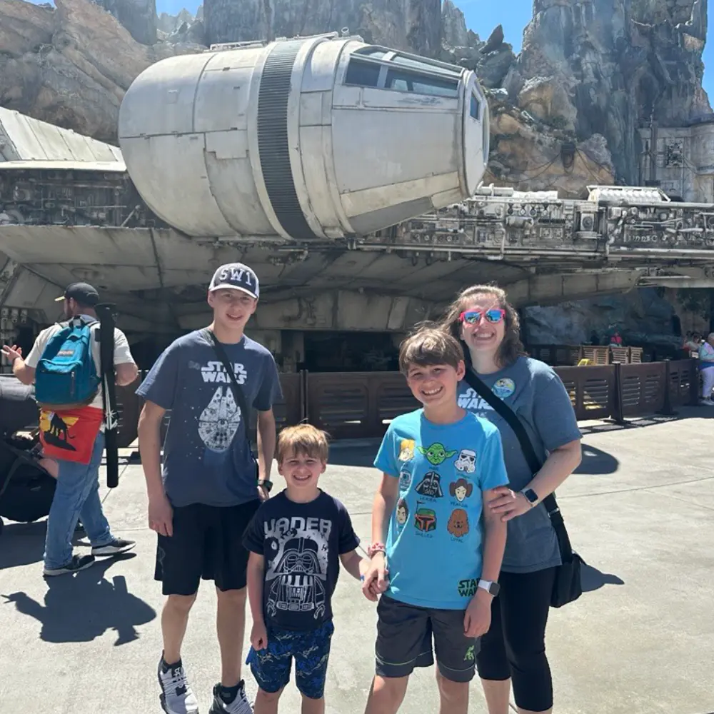 Family wearing securewon merch