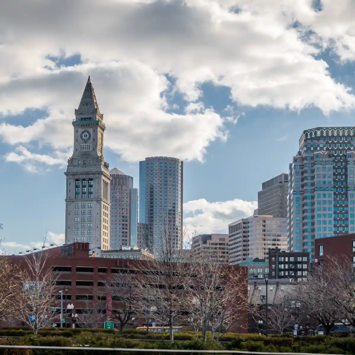 Boston Skyline and Custom House Clock Tower - Boston, Massachusetts, USA